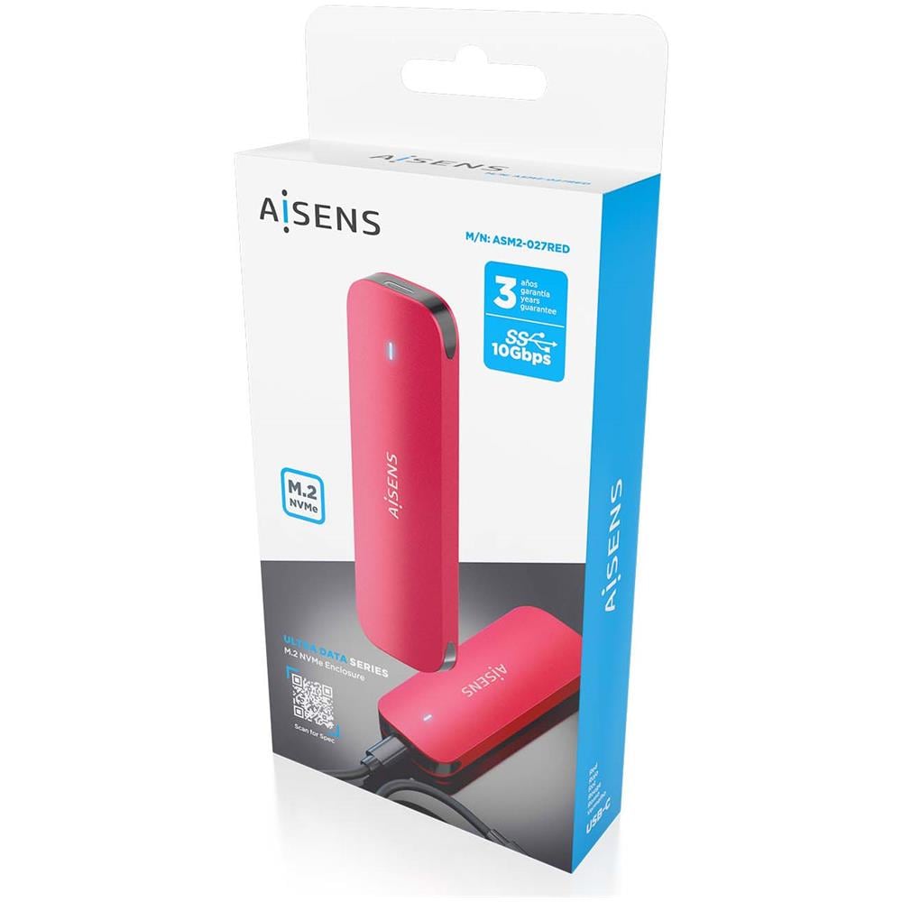 ASM2-027RED contenitore di unità di archiviazione Box esterno SSD Rosso M. 2 - Foto 6