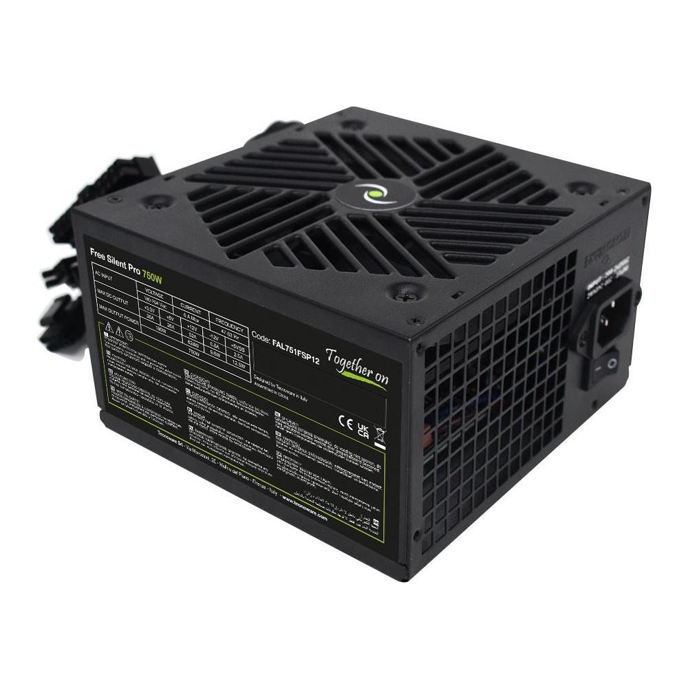 ALIMENTATORE TECNOWARE 750W FREE SILENT PRO 4+4PIN 12V CPU 6+2 PIN6+2PIN PCI-E FAN 12cm Silenzioso 50-80cm FLATCABLE-FAL751FSP12 - Foto 1