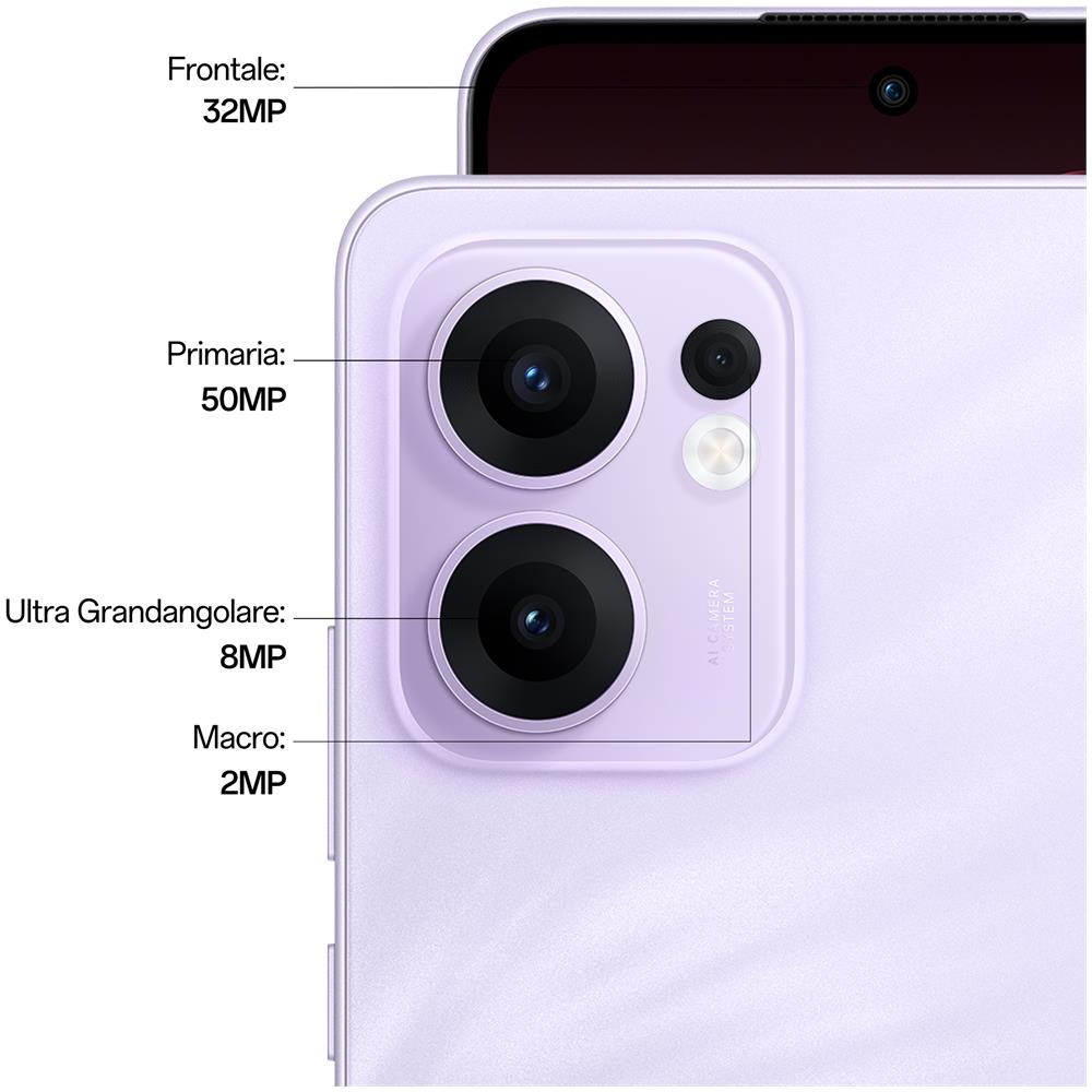Reno13 F 5G 256GB 8GB Ram Display 6.67" Main Camera 50MP Dual Sim USB Type-C Snapdragon 6 Gen 1 USB Type-C 5800mAh Plume Purple - Foto 8