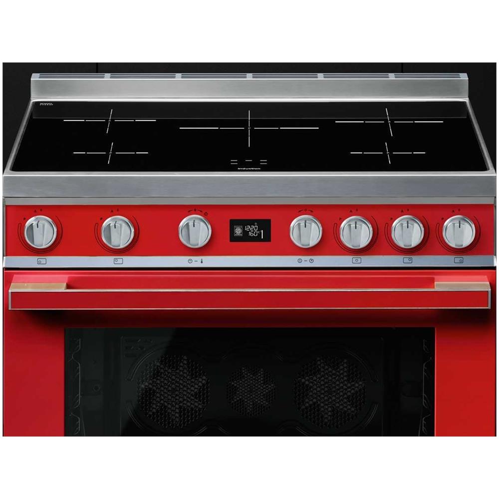 Cucina Elettrica CPF9IPR 5 Zone di Cottura Forno Elettrico Dimensione 90 x 60 cm Colore Rosso - Foto 4