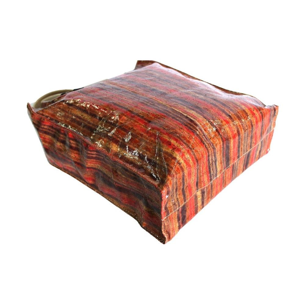 Borsa Donna Shopping A Spalla Linea Sughero Multirighe 1320-2 Nero - Foto 4