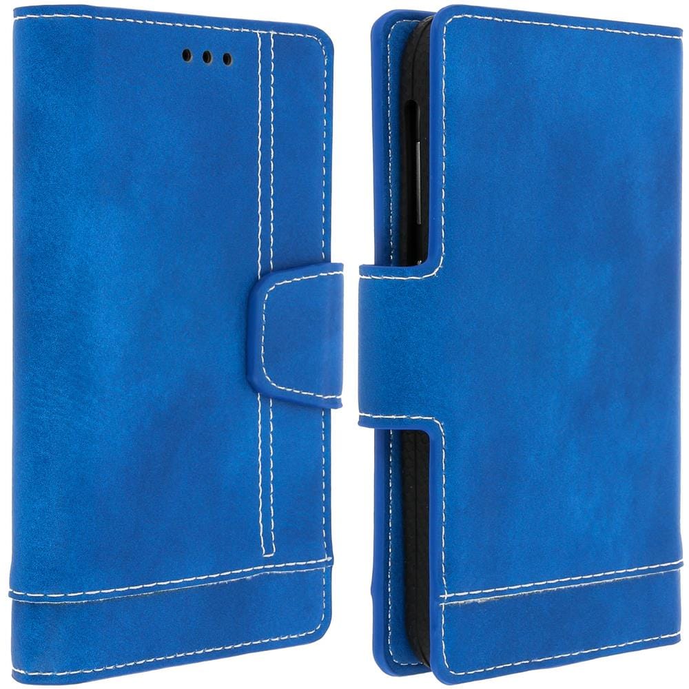 Custodia Smartphone 4.5' A 5.0' Universale Portafoglio Blu Slide Cover - Foto 1