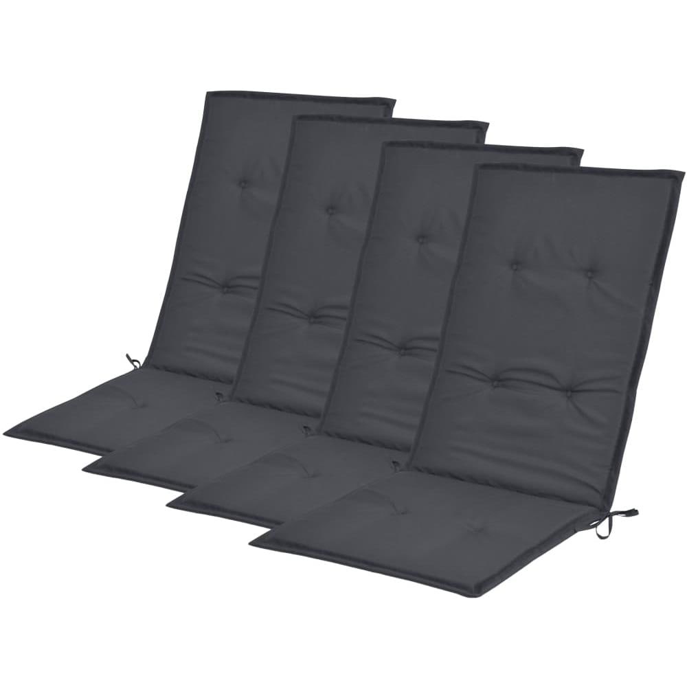 Cuscini per Sedie da Giardino 4 pz Antracite 120x50x4 cm - Foto 1
