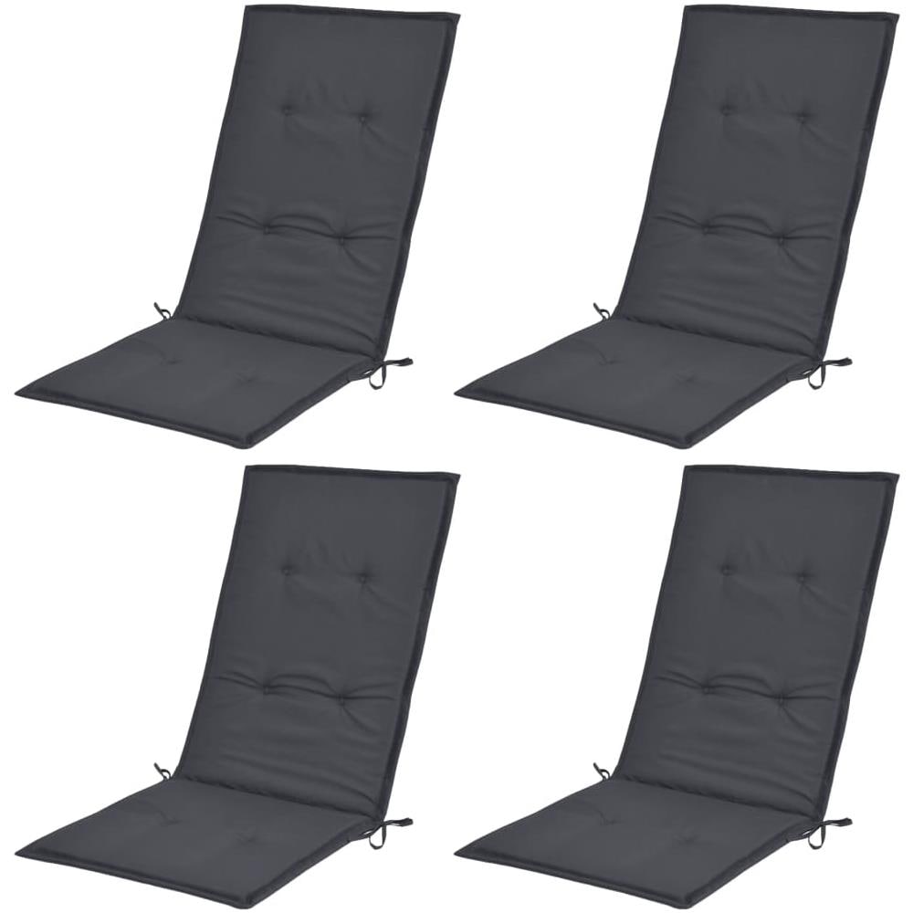 Cuscini per Sedie da Giardino 4 pz Antracite 120x50x4 cm - Foto 2