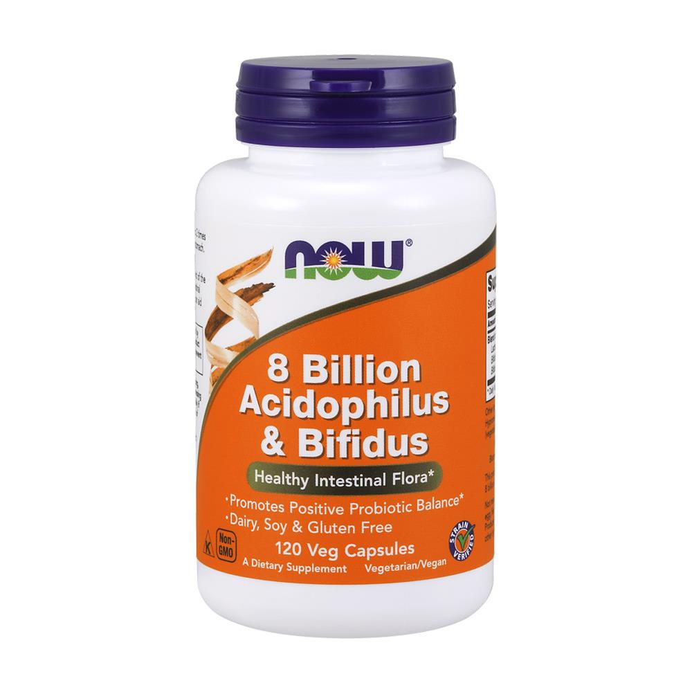 8 Billion Acidophilus & Bifidus 120 Vcaps Capsule - Probiotico - Foto 1