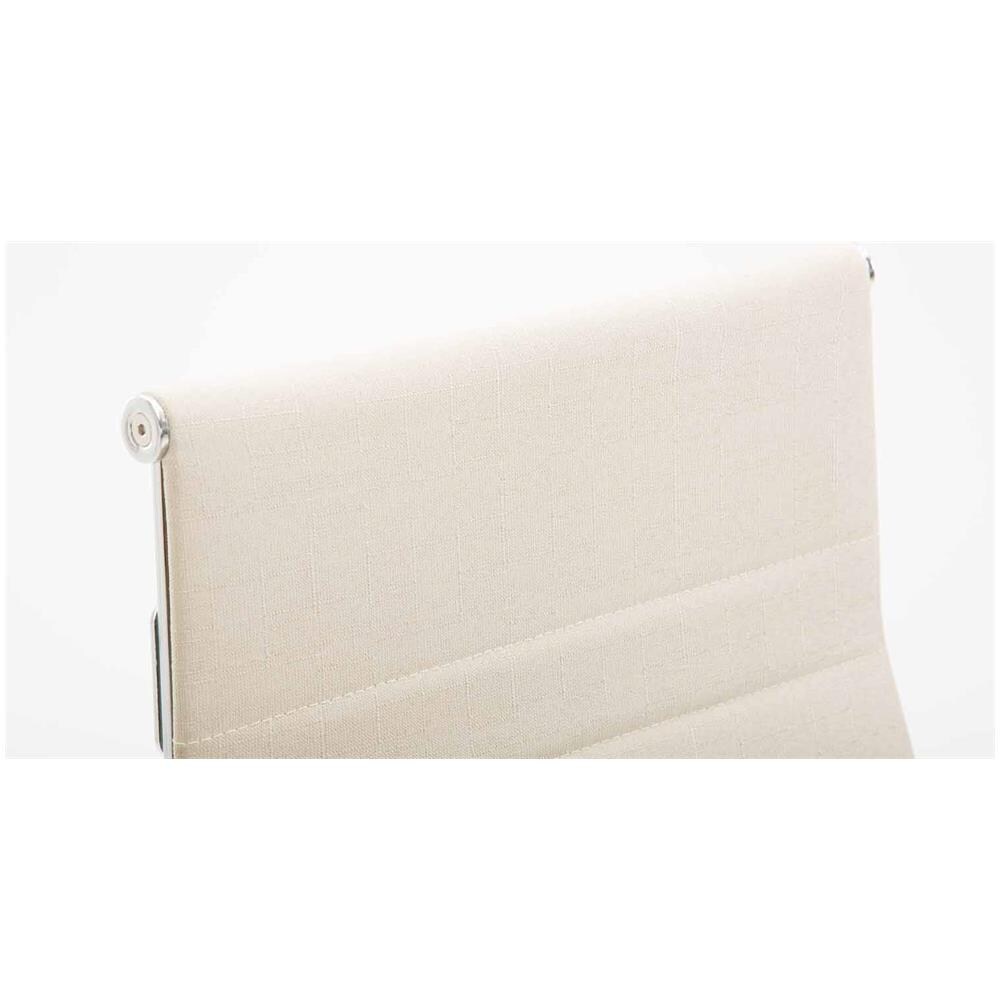 Sedia Ufficio Girevole Kolumbus in Tessuto I Sedia Scrivania Ergonomica con Alto Schienale I Sedia Studio Regolabile con Braccioli Crema - Foto 5