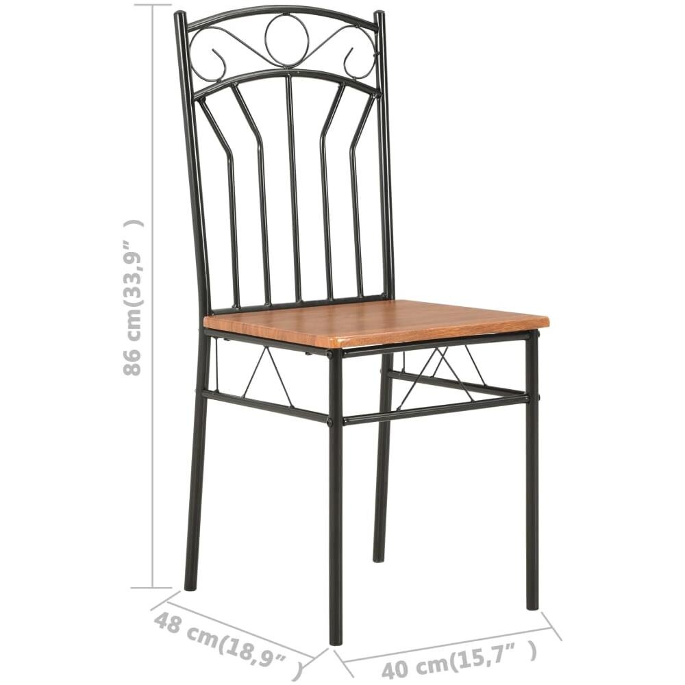 Sedie Per Sala Da Pranzo 2 Pz Marroni In Mdf - Foto 15