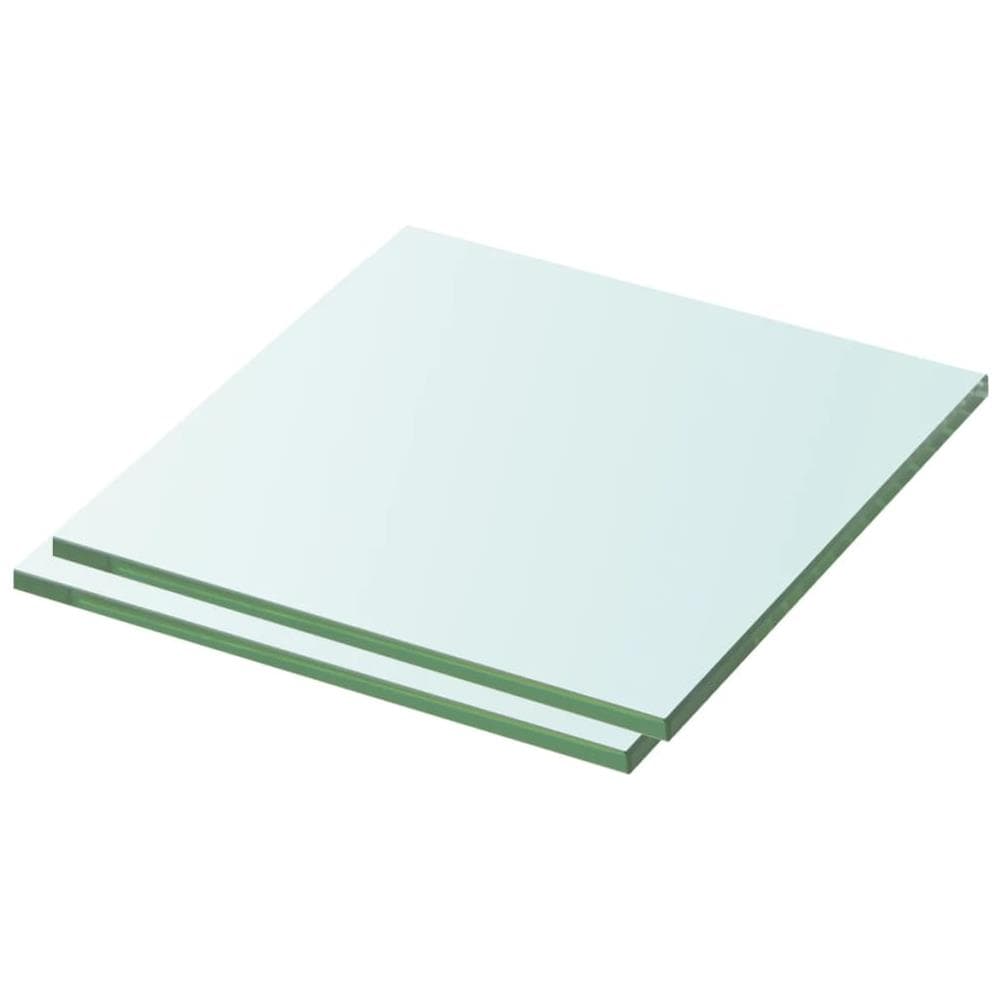 Mensole In Vetro Temperato 80x25 Cm - Set Da 2 Ripiani Da Parete Trasparenti Per Casa E Negozio