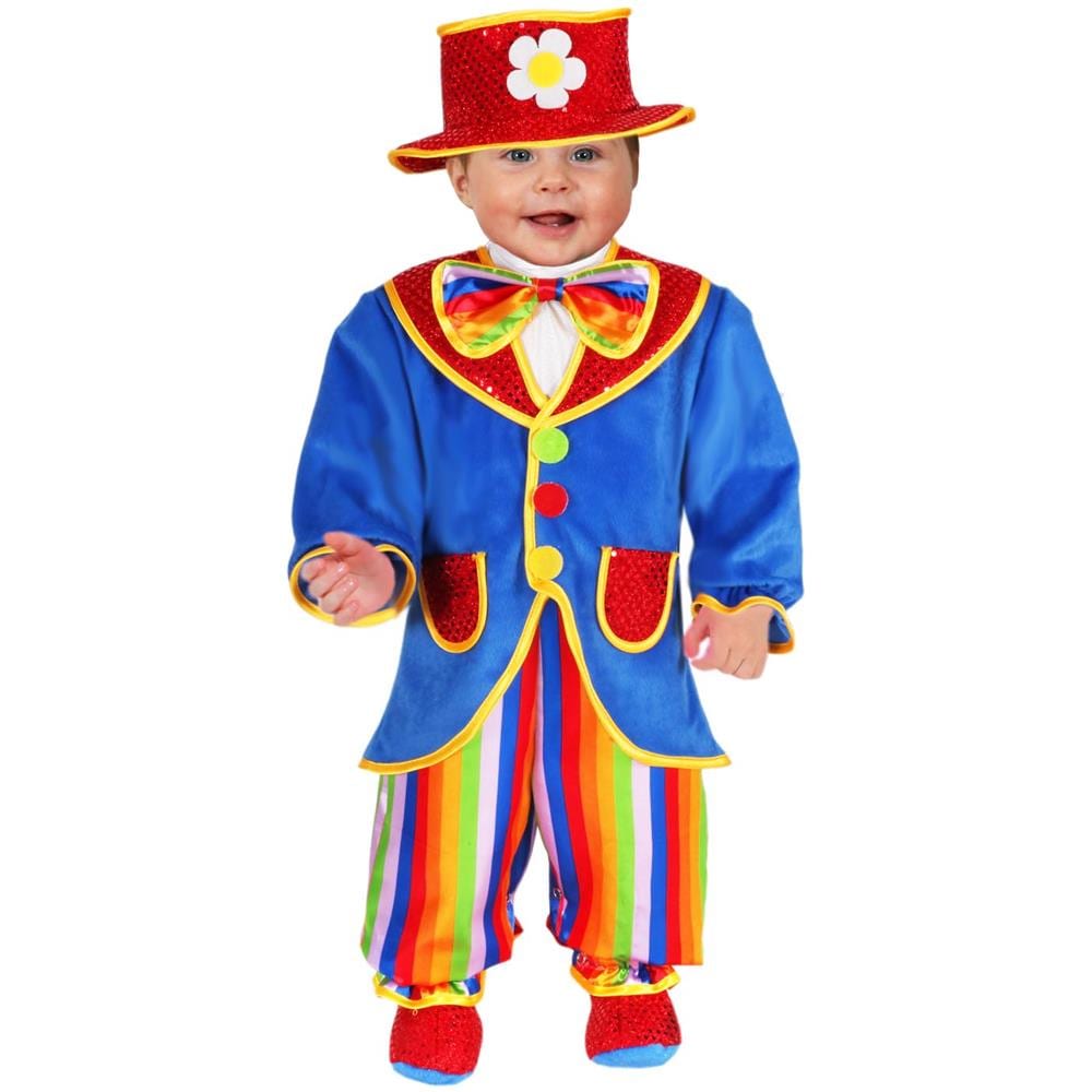 Costume Pagliaccio Neonato Carnevale Pegasus Tg. 7/9 Mesi - Foto 1