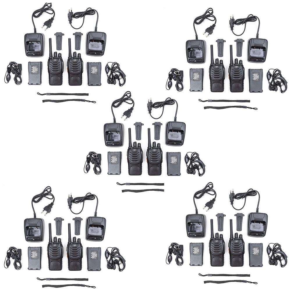 Kit Di 10 Stazioni Radio Portatili Pmr R40 Pro Batterie, Caricabatterie E Cuffie Inclusi - Foto 2