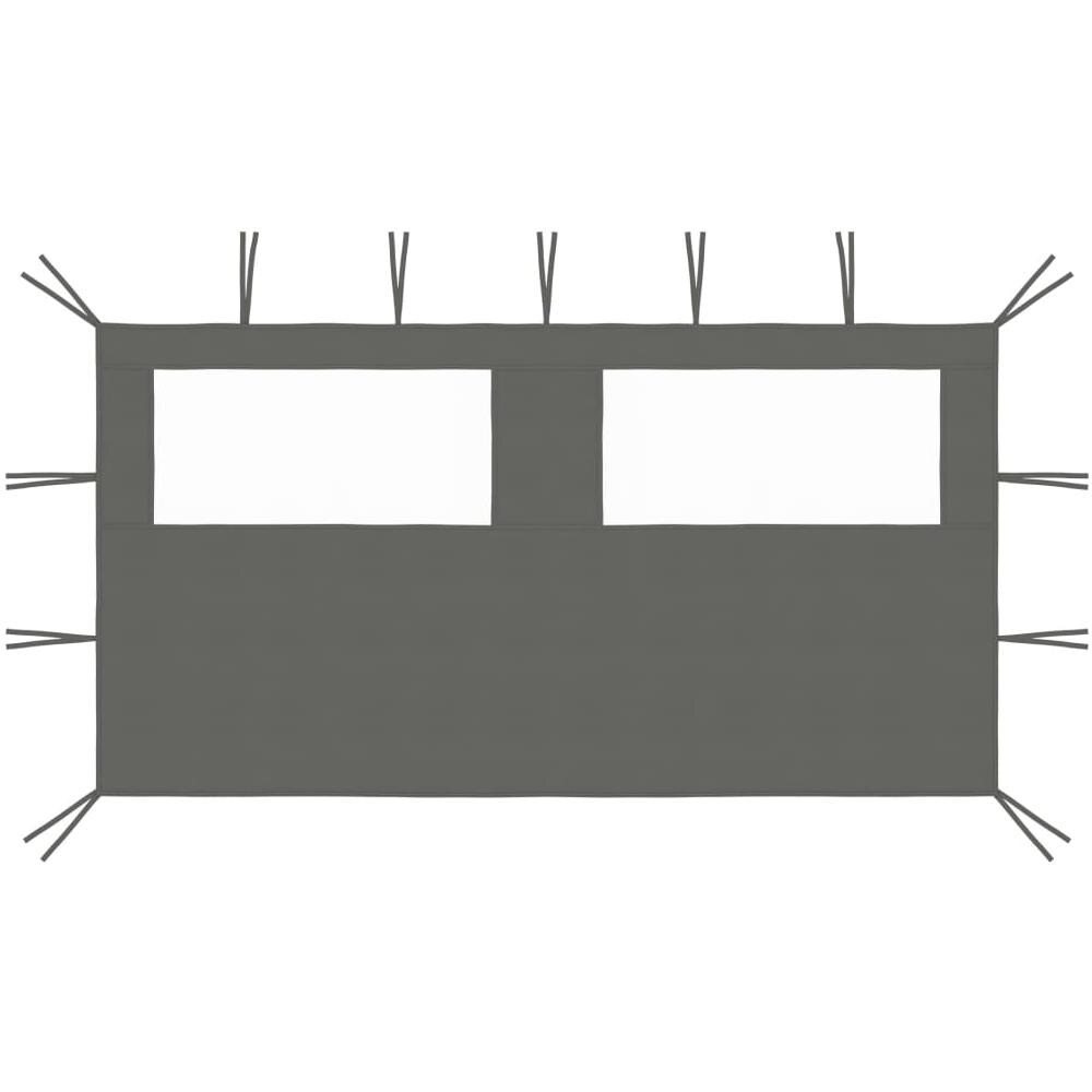 Parete Con Finestre Per Gazebo 4x2 M Antracite - Foto 1