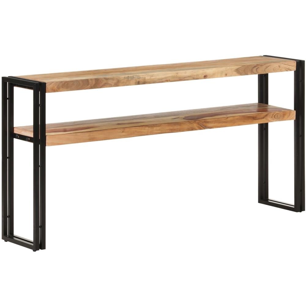 Tavolo Consolle 150x30x75 Cm In Legno Massello Di Acacia - Foto 10