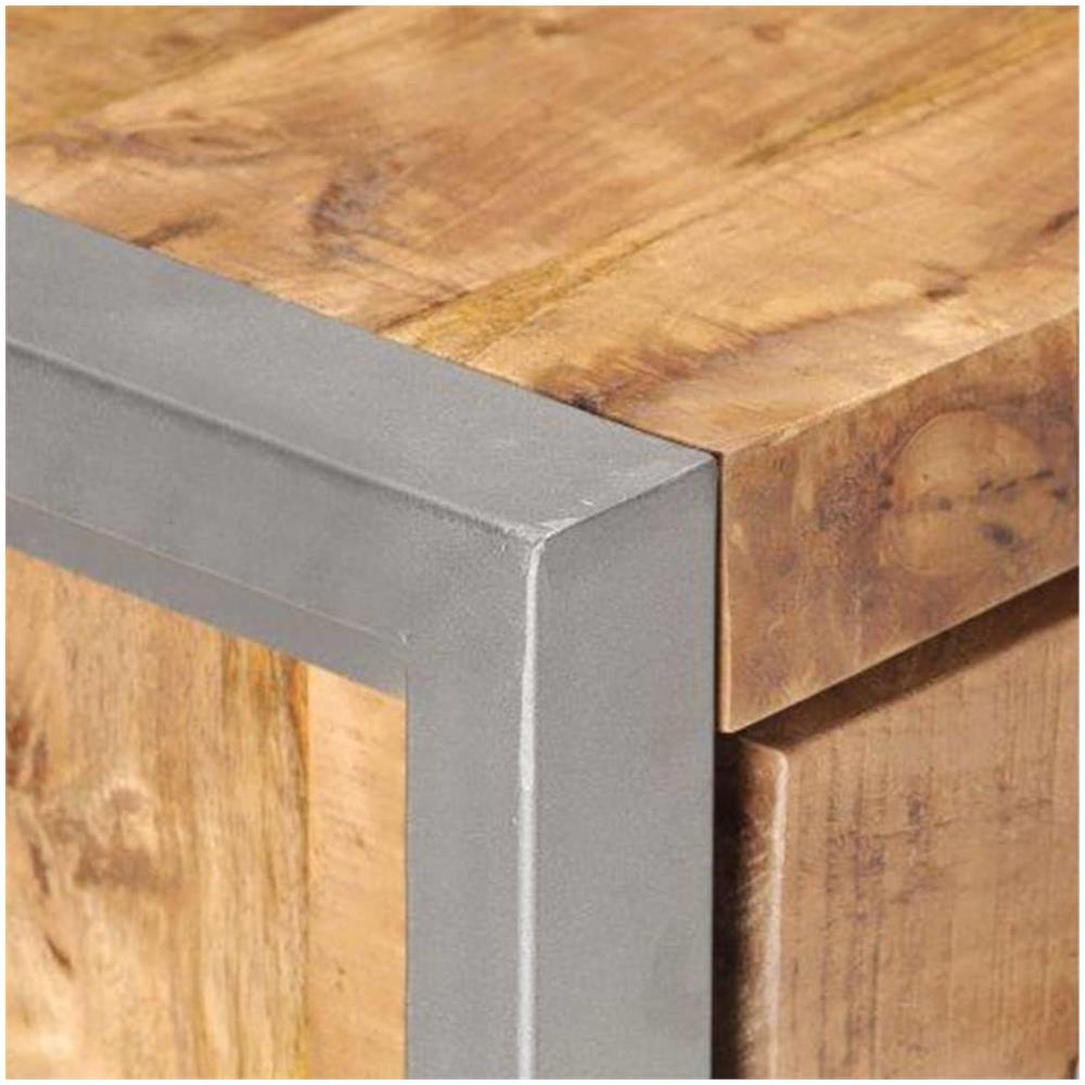 Credenza 60x35x70 Cm In Legno Di Mango Grezzo - Foto 2