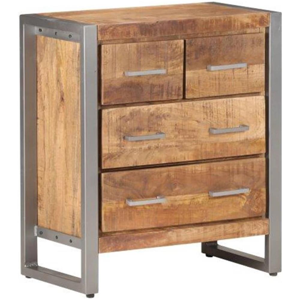 Credenza 60x35x70 Cm In Legno Di Mango Grezzo - Foto 8