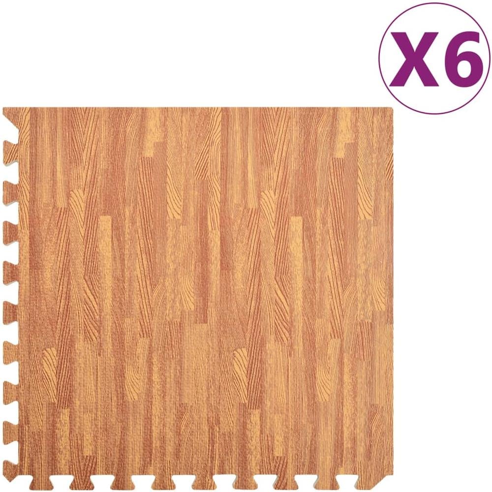 Tappetino a Incastro 6 pz Venature Legno 2,16 ? Schiuma EVA - Foto 1