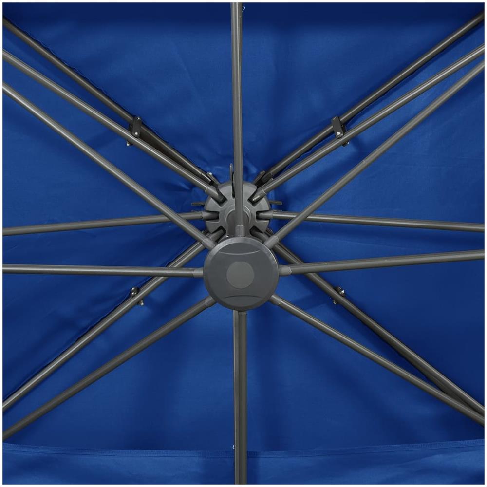 Ombrellone a Sbalzo con Doppia Copertura 400x300 cm Azzurro - Foto 3