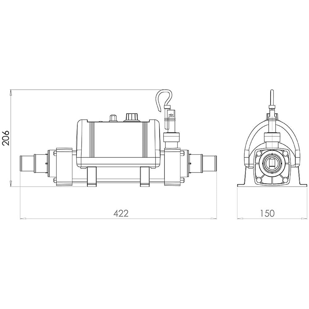 Riscaldatore Elettrico Fuori Terra 3kw Mono - V-n-3-eu - Foto 2