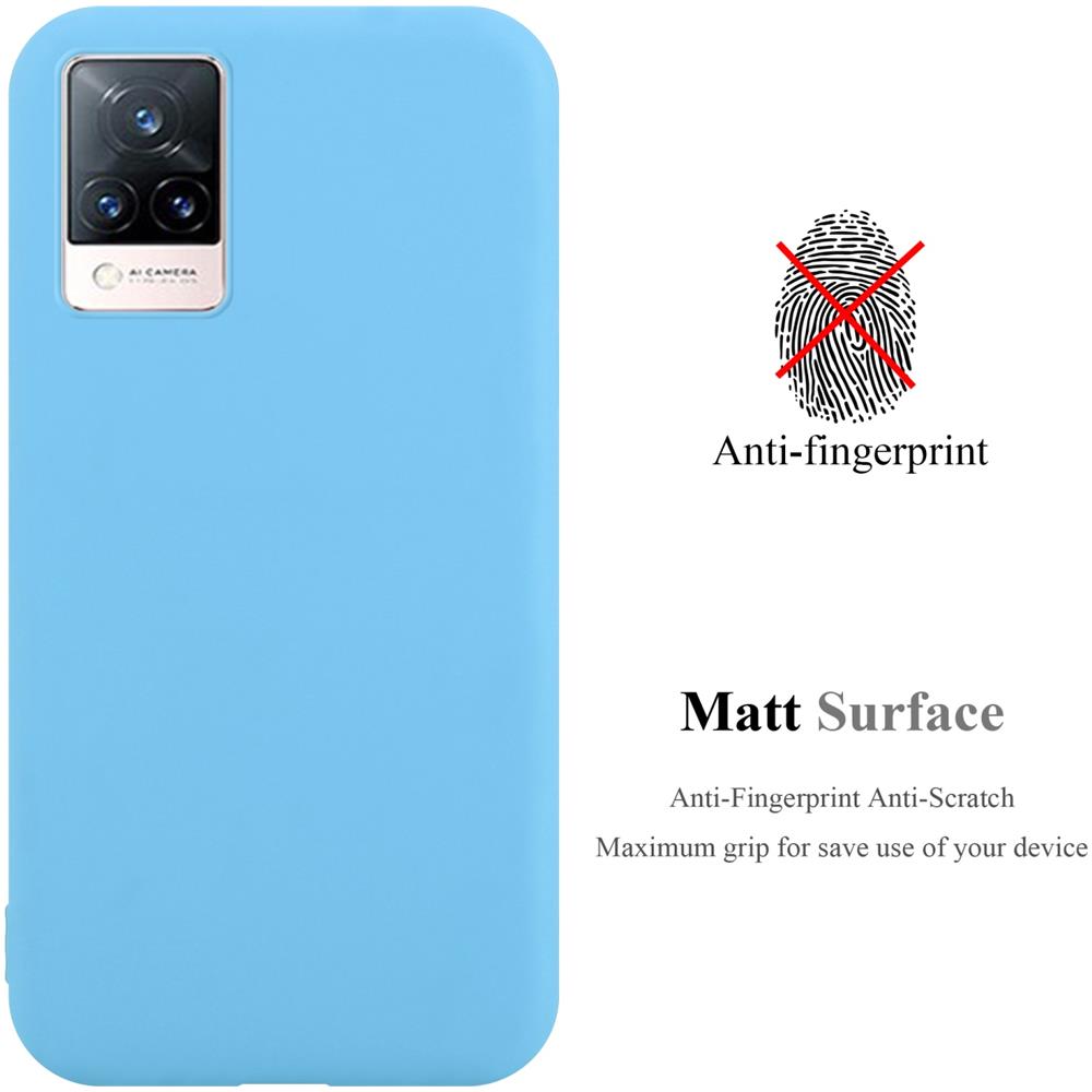 Custodia Compatibile Con Vivo V21 4g / 5g In Candy Blu - Coperchio Protettivo In Silicone Tpu Flessibile - Foto 2
