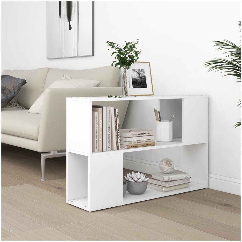 Libreria Bianca 100x24x63 cm in Legno Multistrato - Foto 7