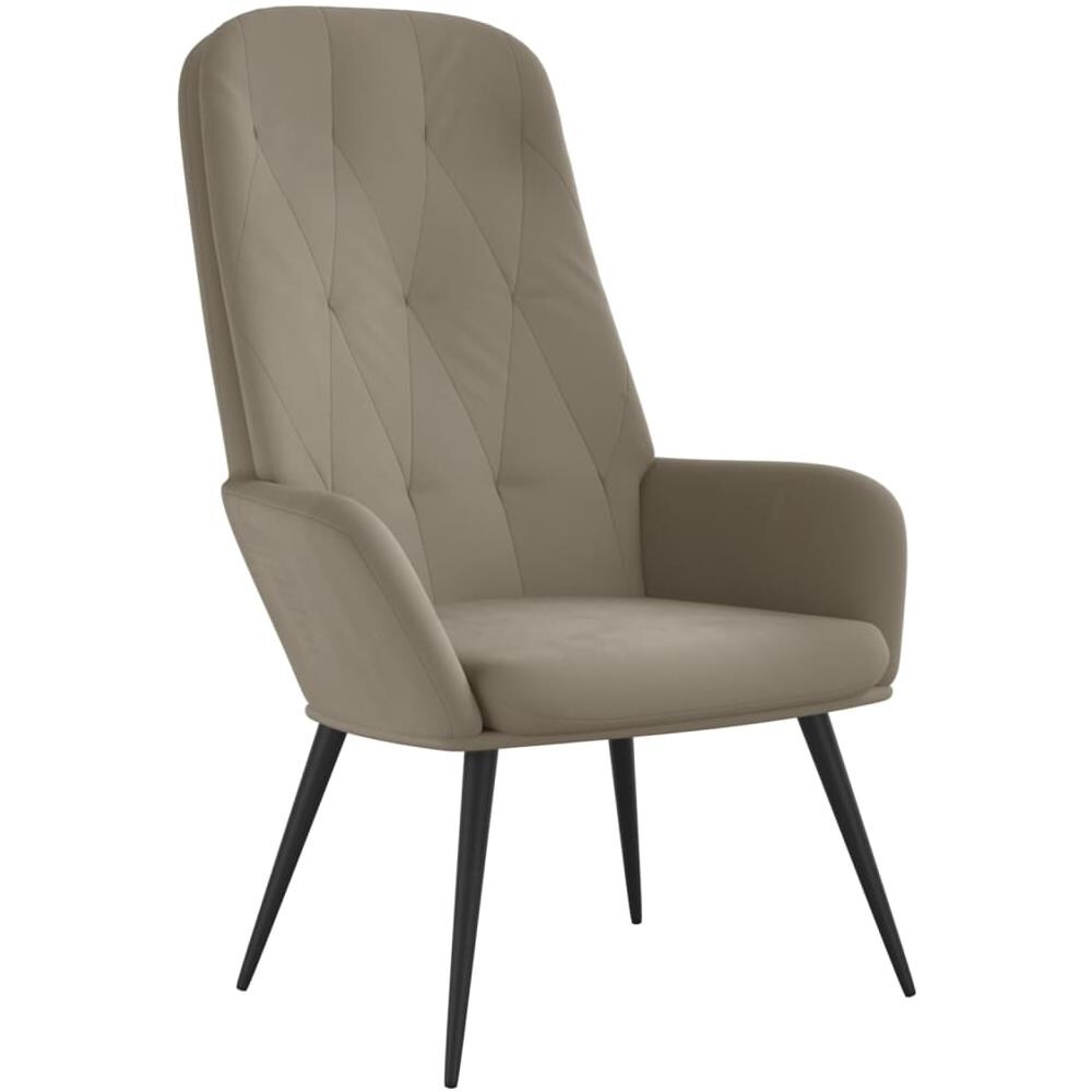 Sedia Relax Grigio Chiaro In Velluto - Foto 2