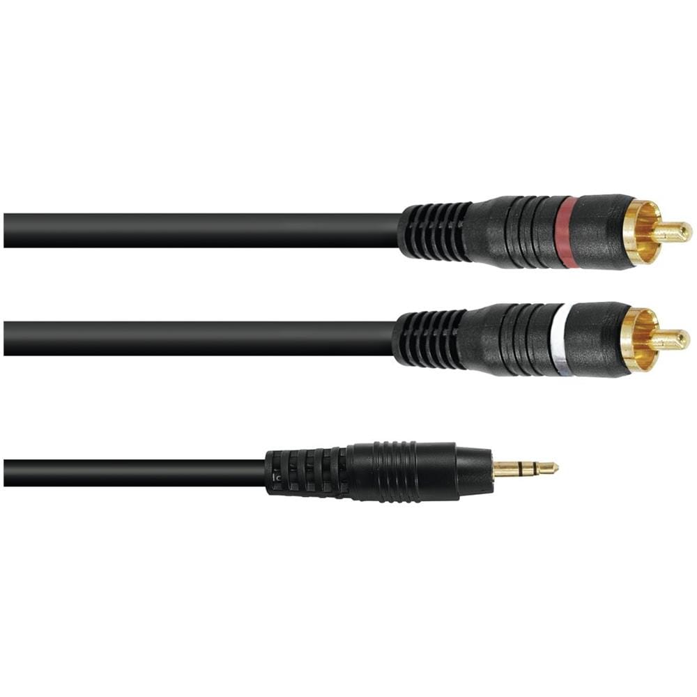 Cavo adattatore 3.5 Jack / 2xrca 3m Bk - Foto 1