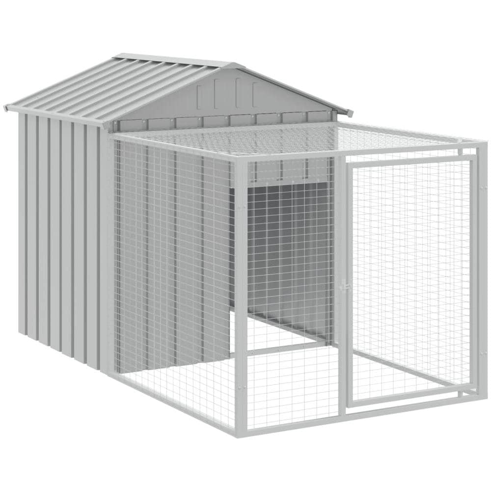 Pollaio Area Corsa Grigio Chiaro 117x405x123 Cm Acciaio Zincato - Foto 3