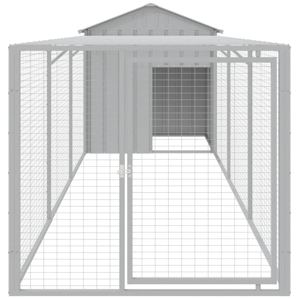 Pollaio Area Corsa Grigio Chiaro 117x405x123 Cm Acciaio Zincato - Foto 2
