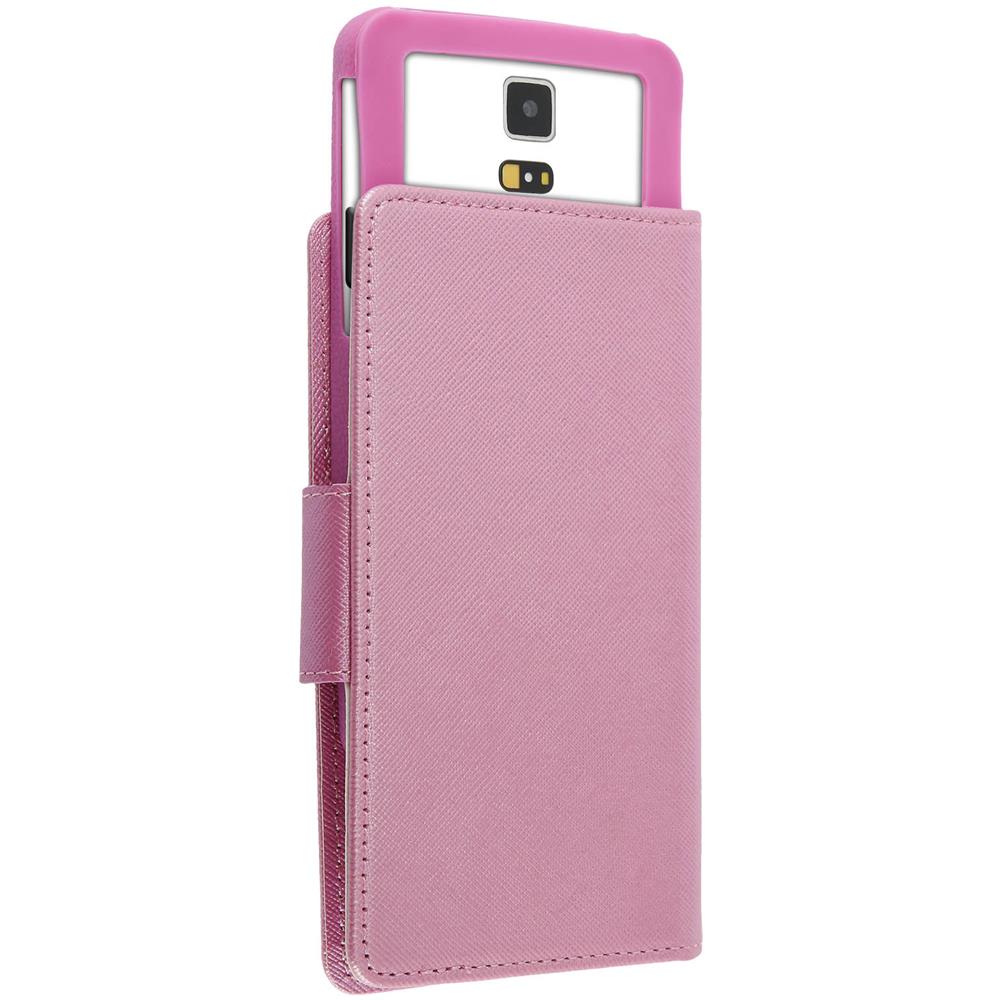 Custodia Portafoglio Fancy Style Per Smartphone Taglia Xxl - Rosa Champagne - Foto 10