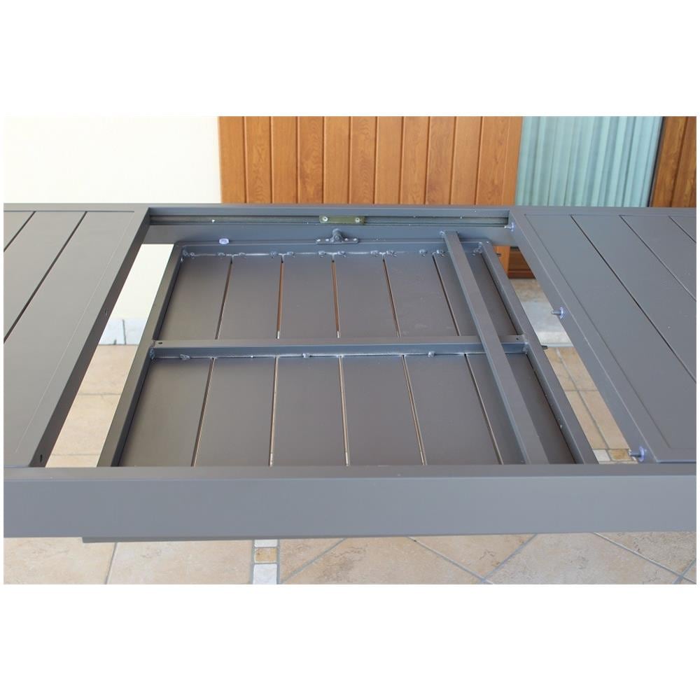 Tavolo Rettangolare Allungabile In Alluminio Taupe 160/240 X 90 Da Esterno Giardino, Per Ristorante Agriturismo Albergo Hotel - Foto 3