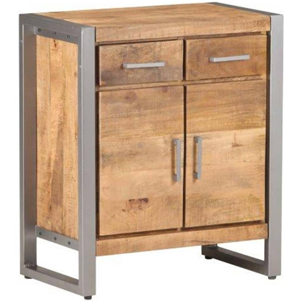 Credenza 60x35x72 Cm In Legno Di Mango Grezzo - Foto 8