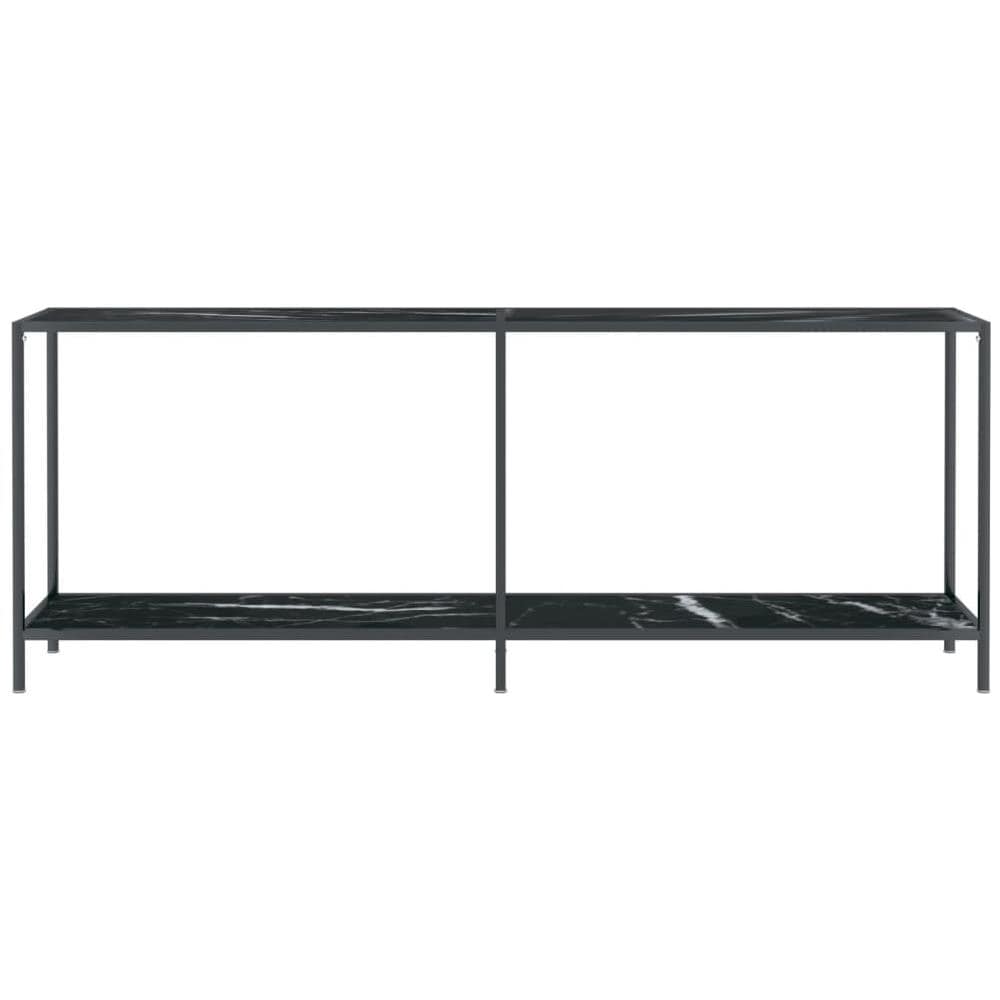 Tavolo Consolle Nero 200x35x75,5 Cm In Vetro Temperato - Foto 3