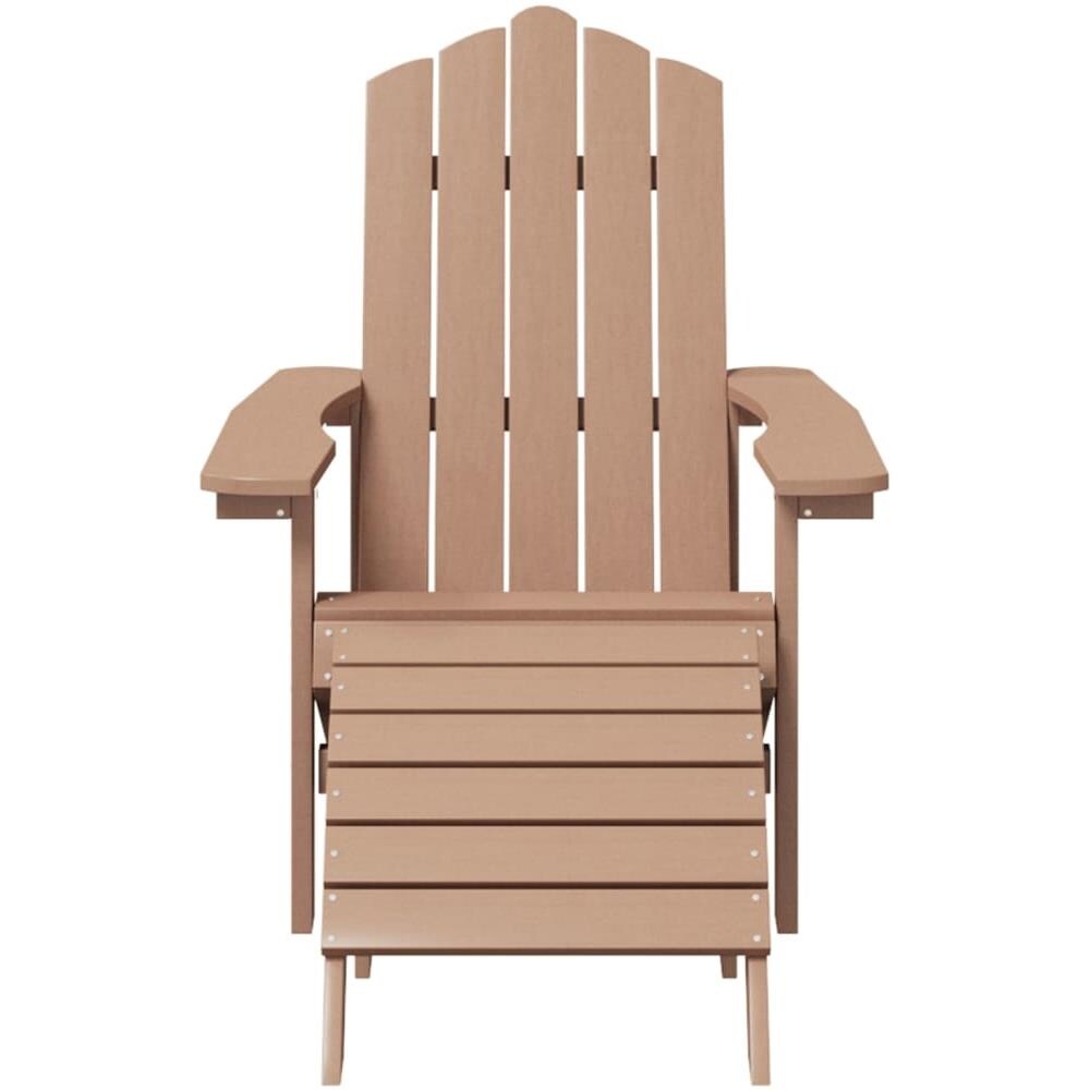 Sedia da Giardino Adirondack con Poggiapiedi Marrone in HDPE - Foto 3