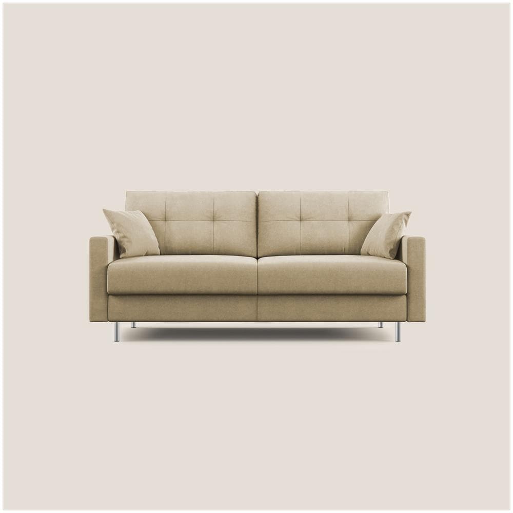 Megan Divano Letto Matrimoniale In Microfibra Smacchiabile T11 Beige - Foto 1
