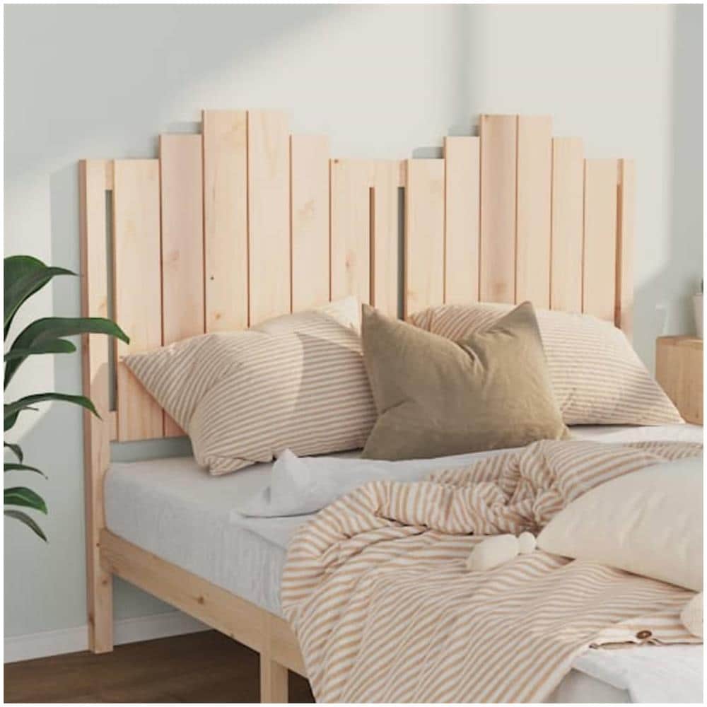 Testiera Per Letto 146x4x100 Cm In Legno Massello Di Pino - Foto 3