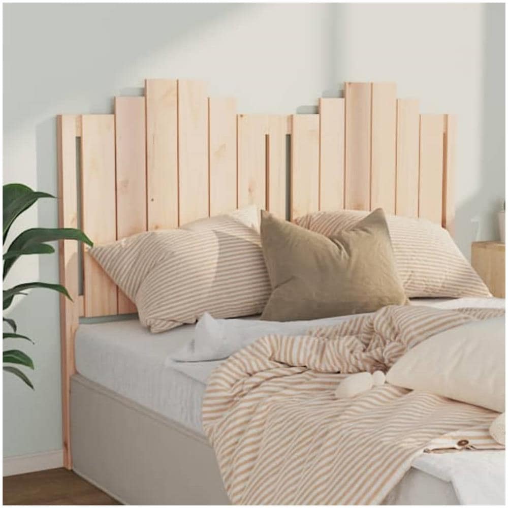 Testiera Per Letto 146x4x100 Cm In Legno Massello Di Pino - Foto 1