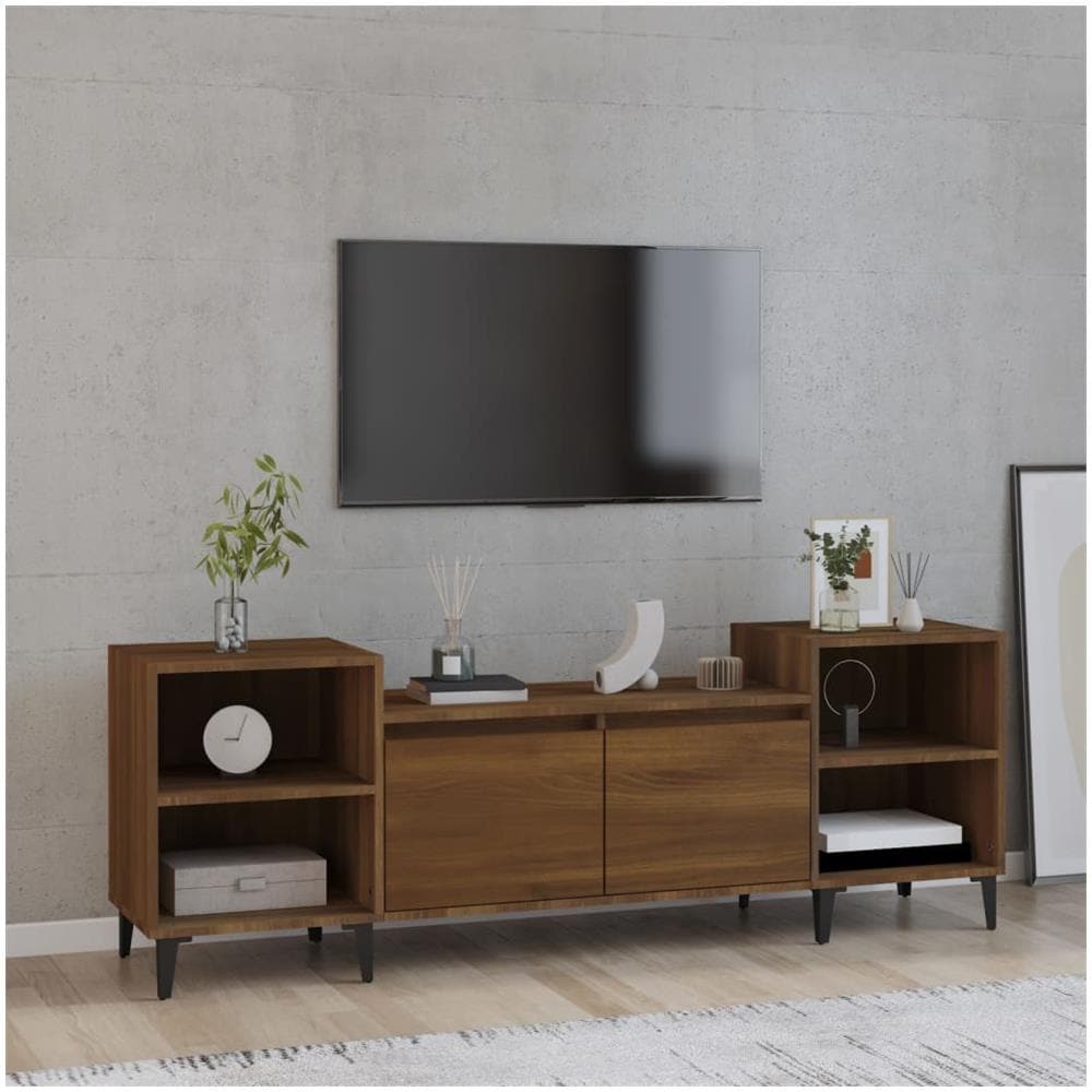 Mobile Tv Rovere Marrone 160x35x55 Cm In Legno Multistrato - Foto 1