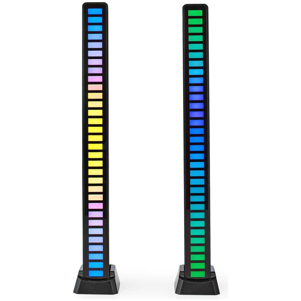 Luci Led Rgb Da Scrivania Gaming Controllo Sonoro Due Pezzi 64 Led Ricaricabili Usb C - Foto 1