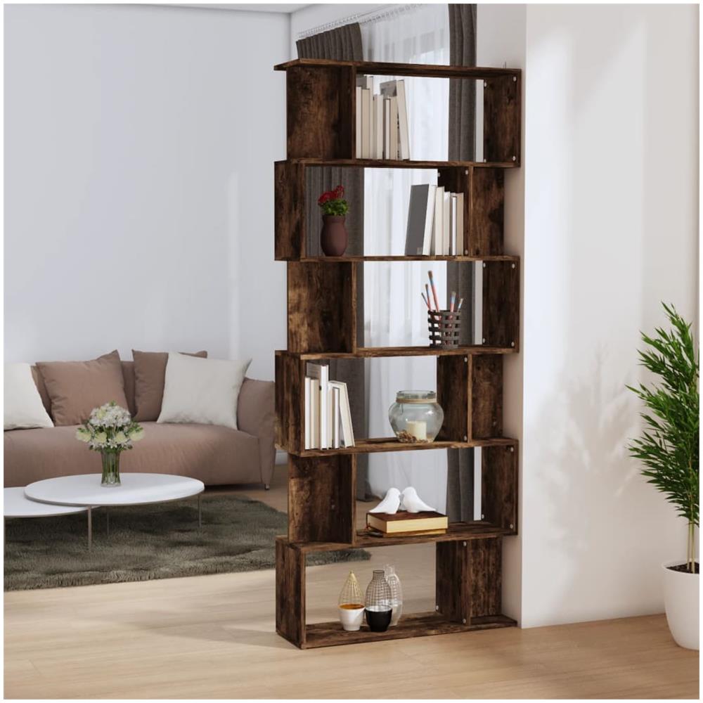 Libreria /divisorio Rovere Fumo 80x24x192cm In Legno Multistrato - Foto 1