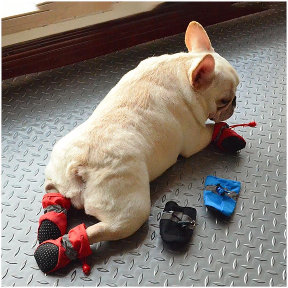Scarpe Per Cani Antiscivolo In 4 Pezzi Nero S - Foto 2
