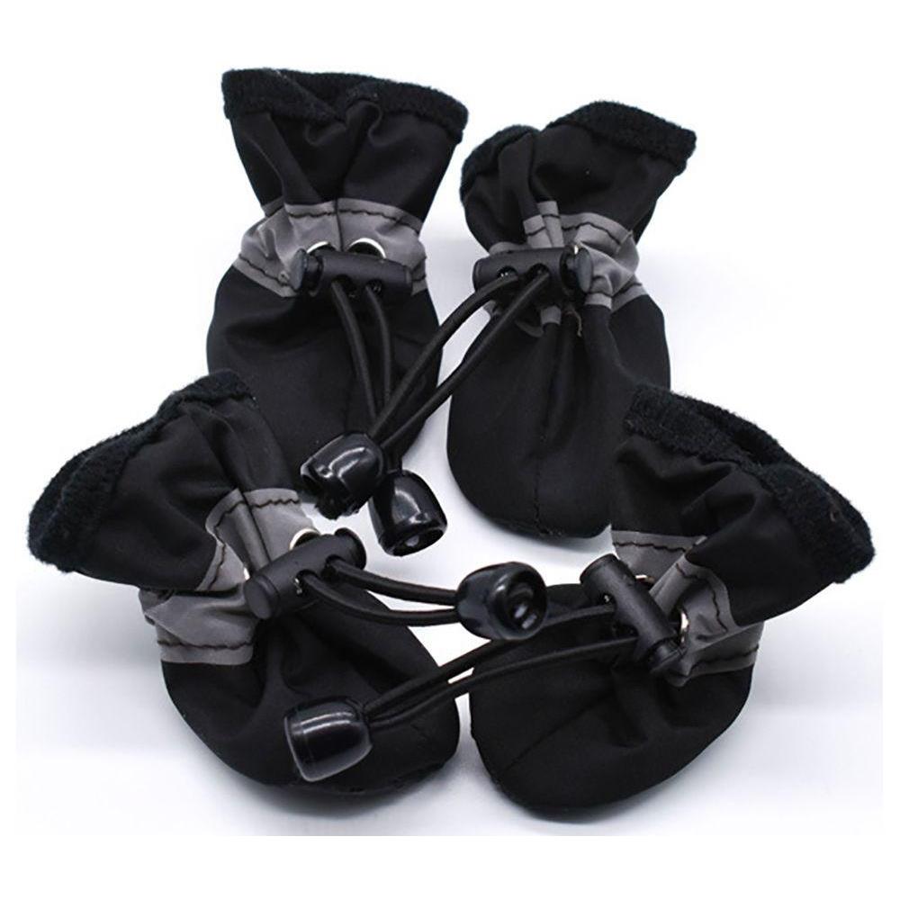 Scarpe Per Cani Antiscivolo In 4 Pezzi Nero S - Foto 3