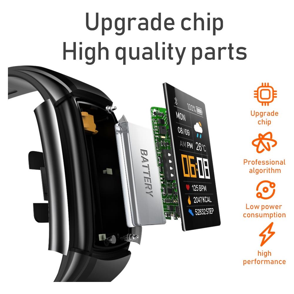 Bracciale Attività / Bracciale Fitness / Cardiofrequenzimetro Black - Foto 2