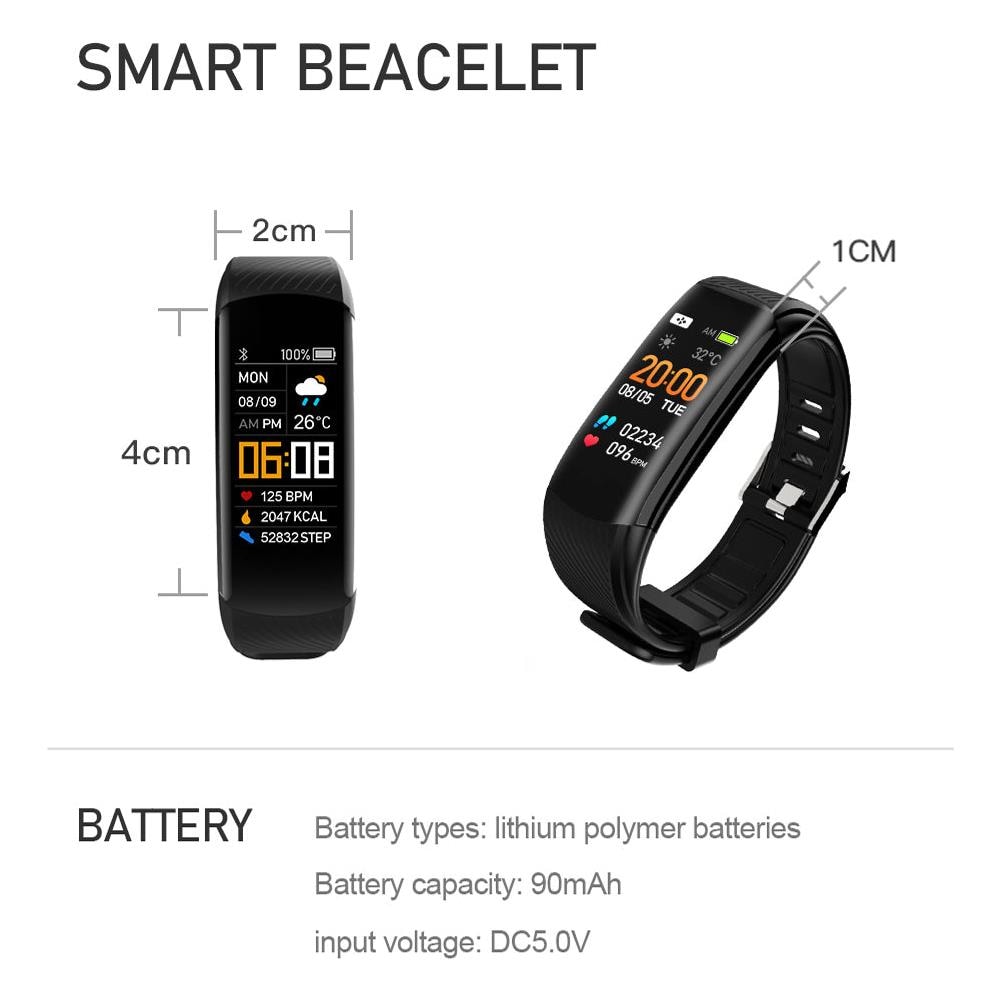 Bracciale Attività / Bracciale Fitness / Cardiofrequenzimetro Black - Foto 8