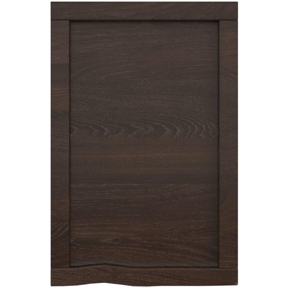 Ripiano Marrone Scuro 40x60x (2-4) cm Massello Rovere Trattato - Foto 6