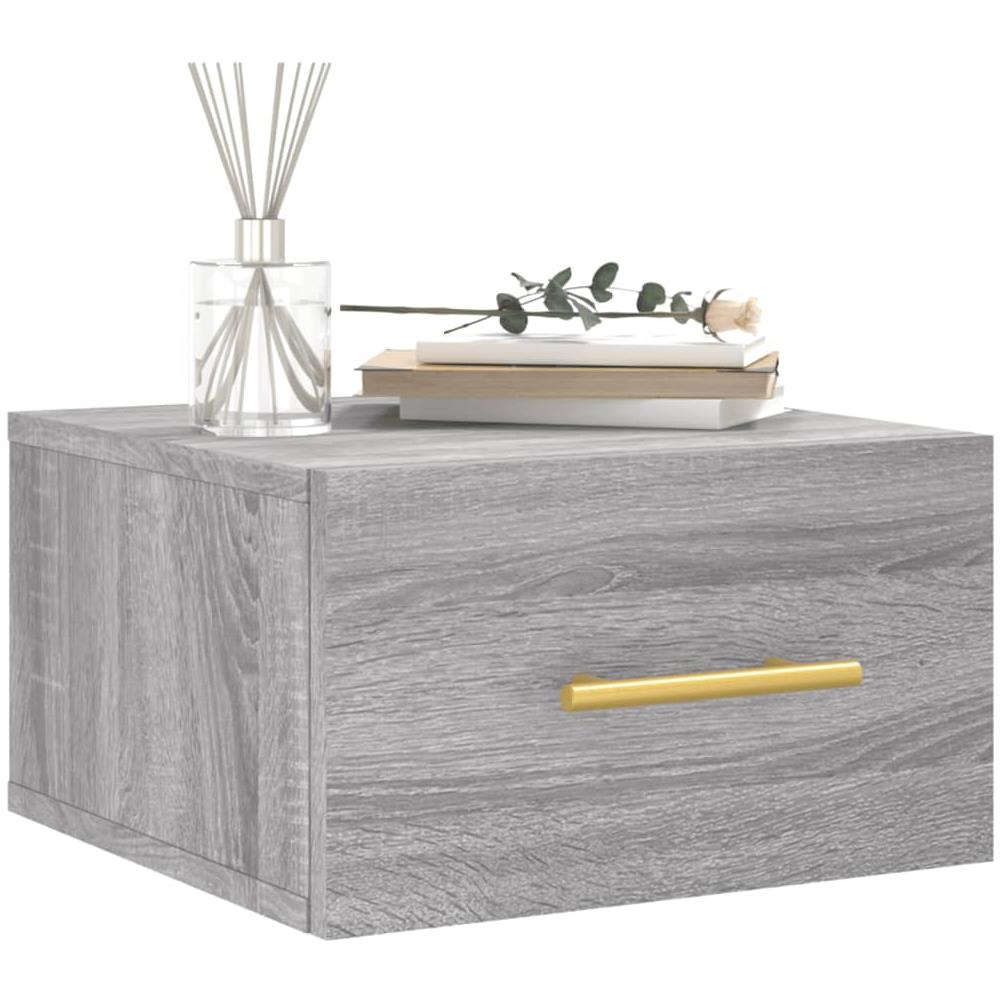 Comodino A Muro Grigio Sonoma 35x35x20 Cm - Foto 3