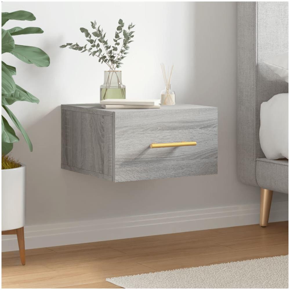 Comodino A Muro Grigio Sonoma 35x35x20 Cm - Foto 1