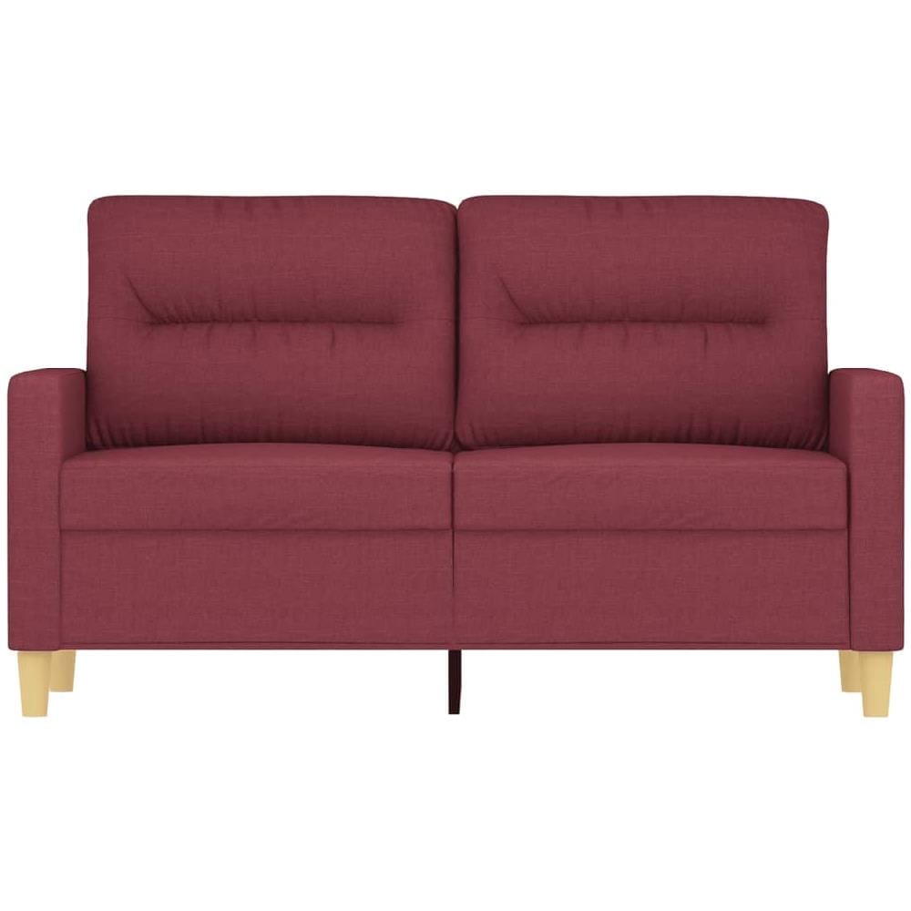 Divano A 2 Posti Rosso Vino 120 Cm In Tessuto - Foto 3