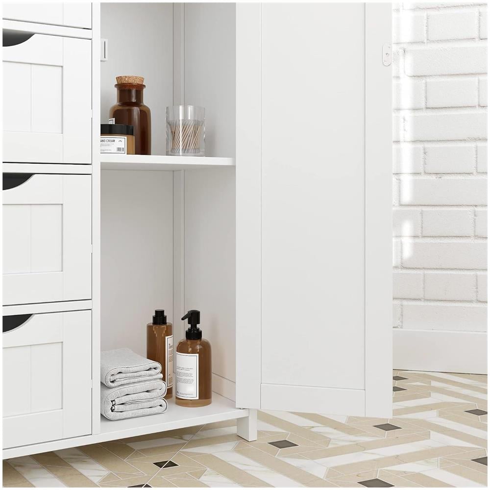 Mobiletto da bagno con cassettiera bianca LHC41W - Foto 2