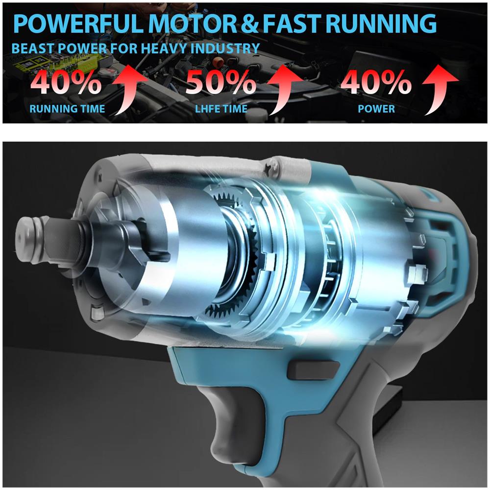 Avvitatore A Impulsi E Chiave A Impulsi Elettrico 2 In 1, Utensile Elettrico Portatile Multifunzione Senza Cavi - Foto 2