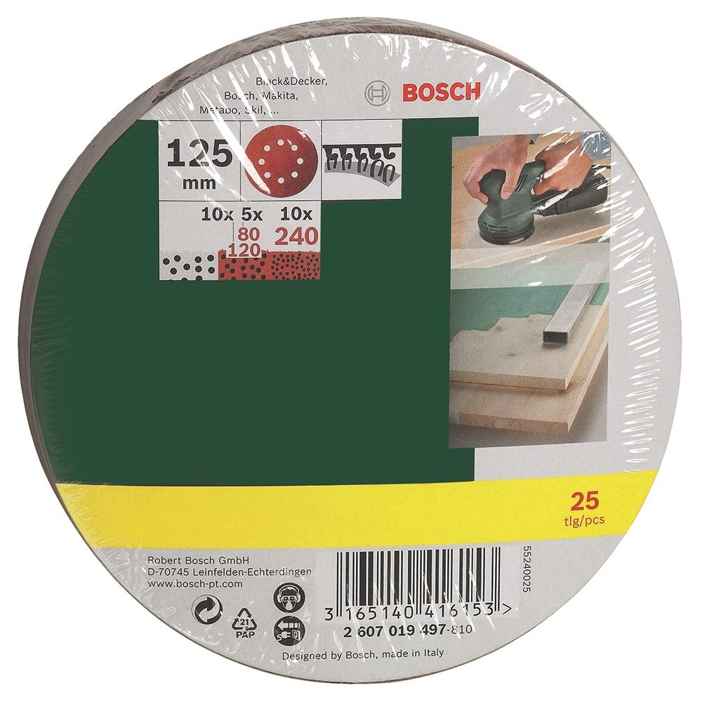 25 Fogli Abrasivi Levigatrice Rotorbitale 125mm - Foto 1