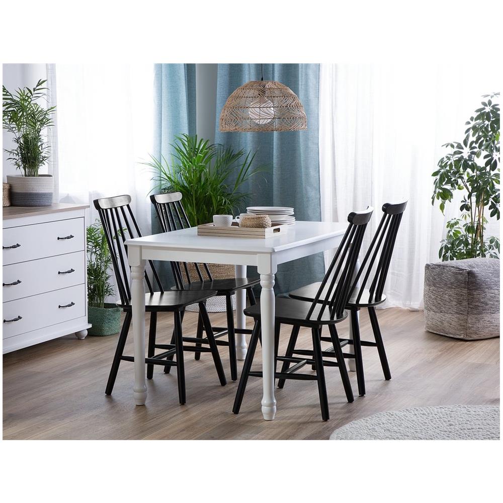 Set Di 2 Sedie Da Pranzo In Legno Nero Burbank - Foto 2